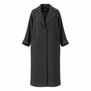 Eileen Fisher Women’s Grey Long Statement Coat Size 1XL Old Money Quiet Luxury